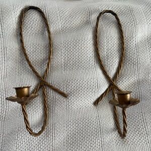 Elegant Gold Wall Candle Holders